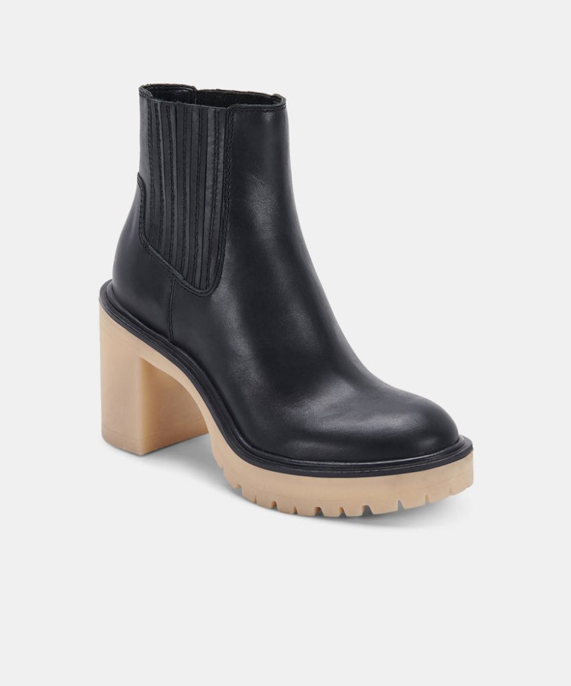 Dolce Vita Caster H2o Booties Black Leather