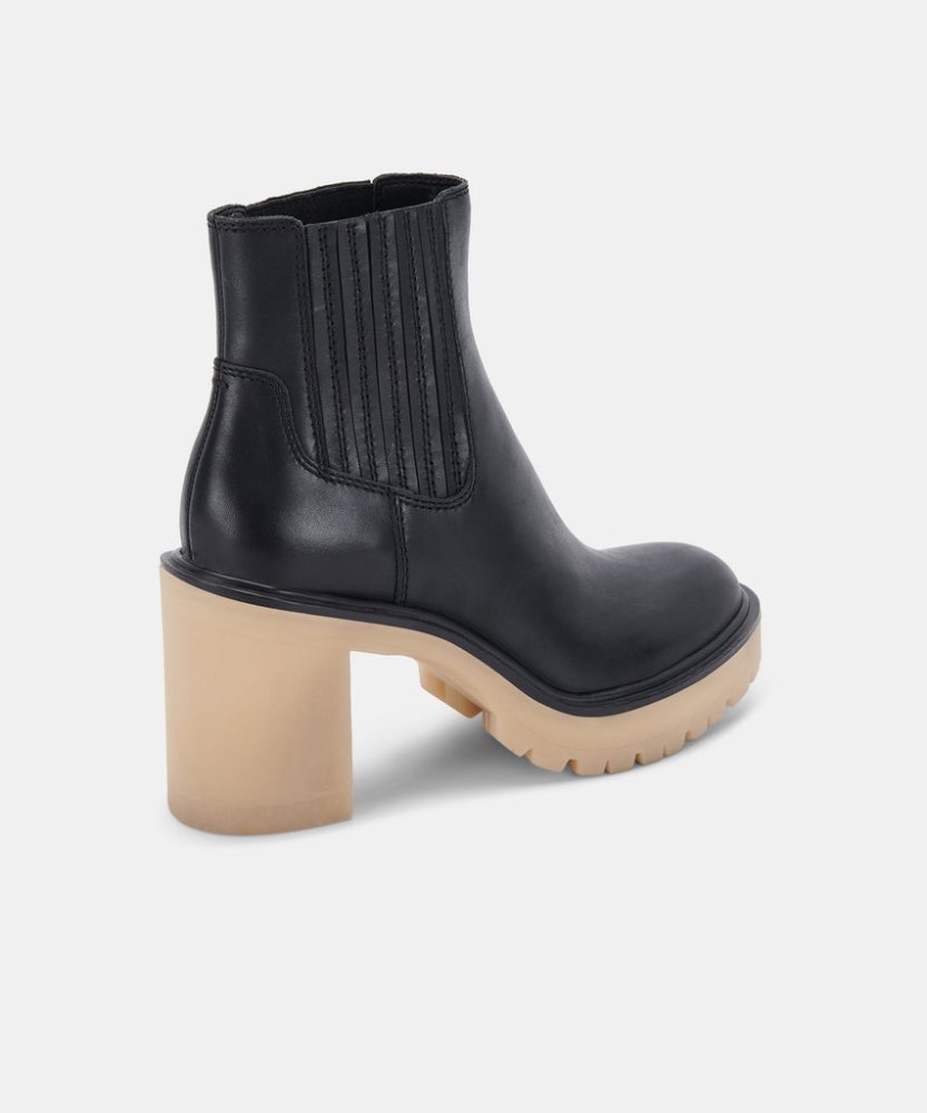 Dolce Vita Caster H2o Booties Black Leather