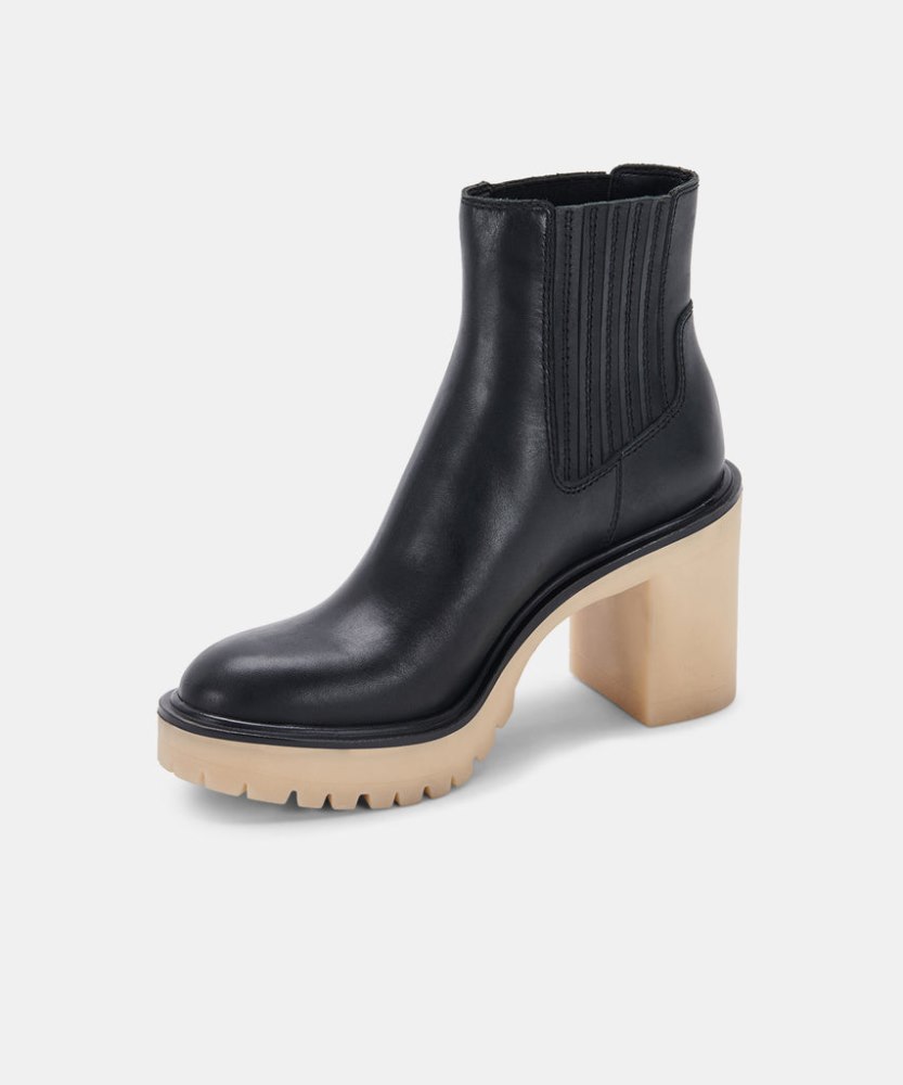 Dolce Vita Caster H2o Booties Black Leather