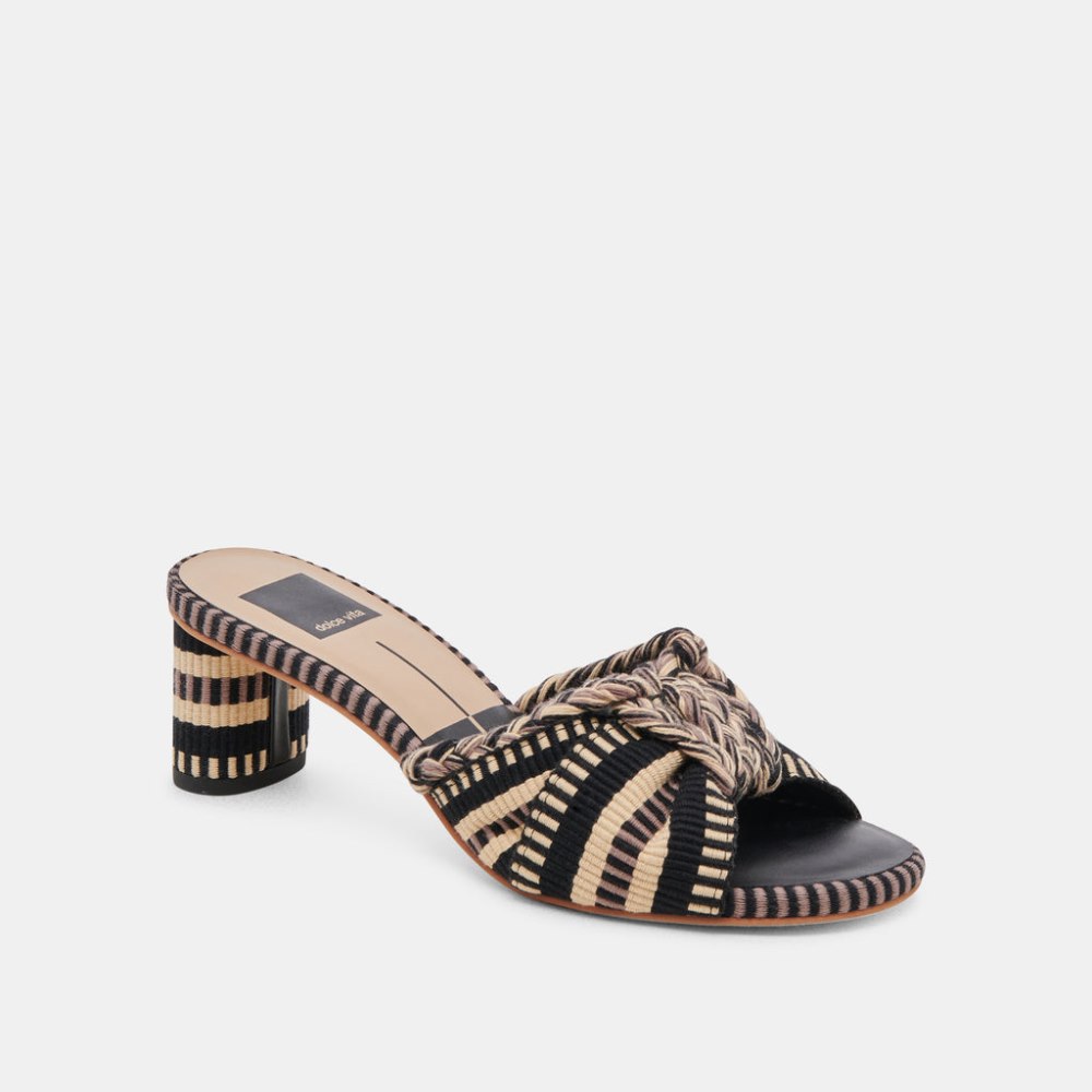Dolce Vita Dallie Heels Black Multi Woven