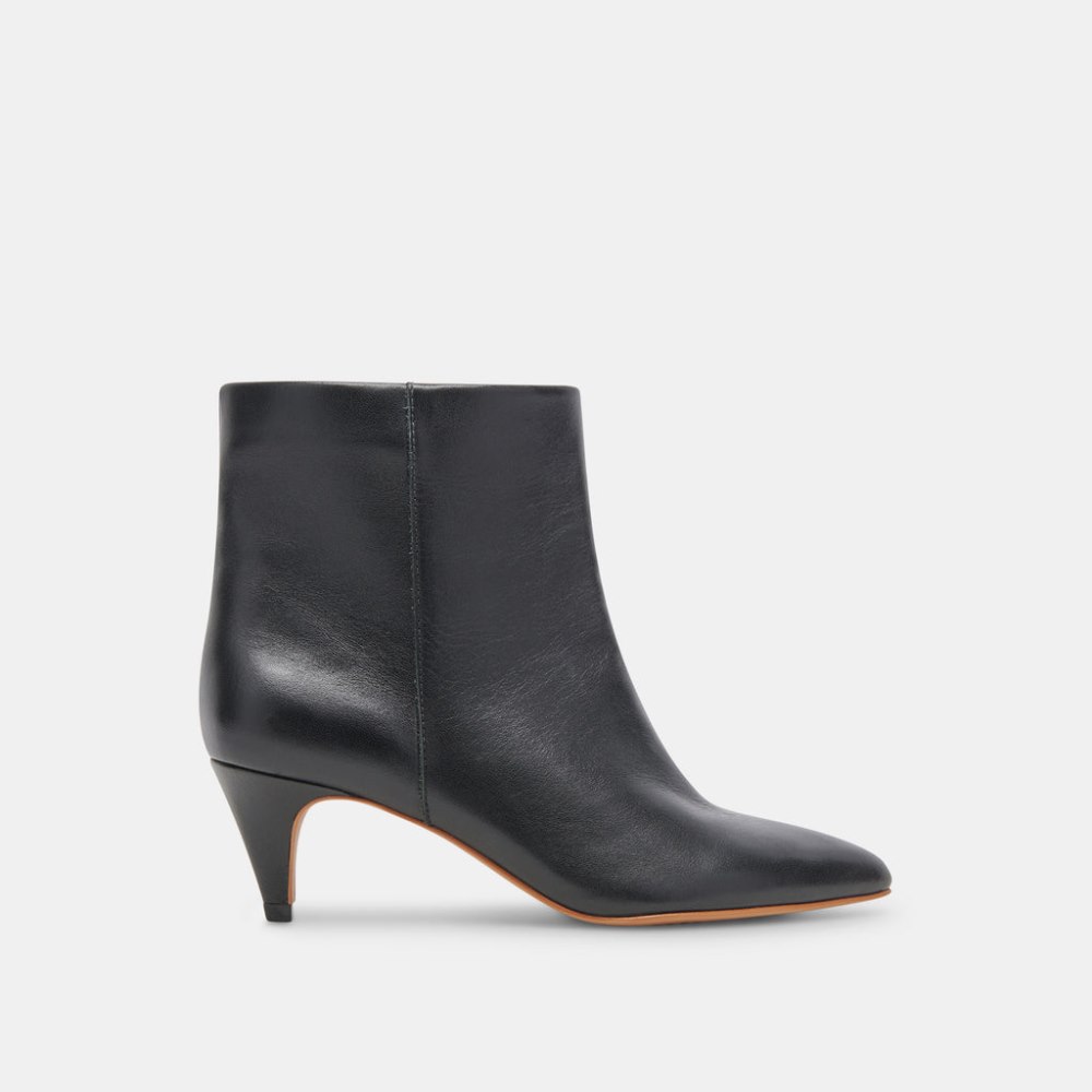 Dolce Vita Dee Wide Booties Jet Black Leather Dolce Vita Dee Wide Booties Jet Black Leather