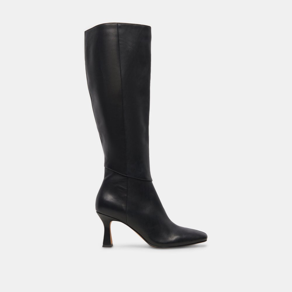 Dolce Vita Gyra Wide Calf Boots Black Leather Dolce Vita Gyra Wide Calf Boots Black Leather