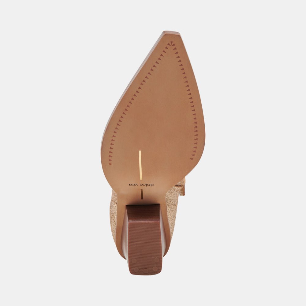 Dolce Vita Bounty Boots Rose Gold Distressed Leather