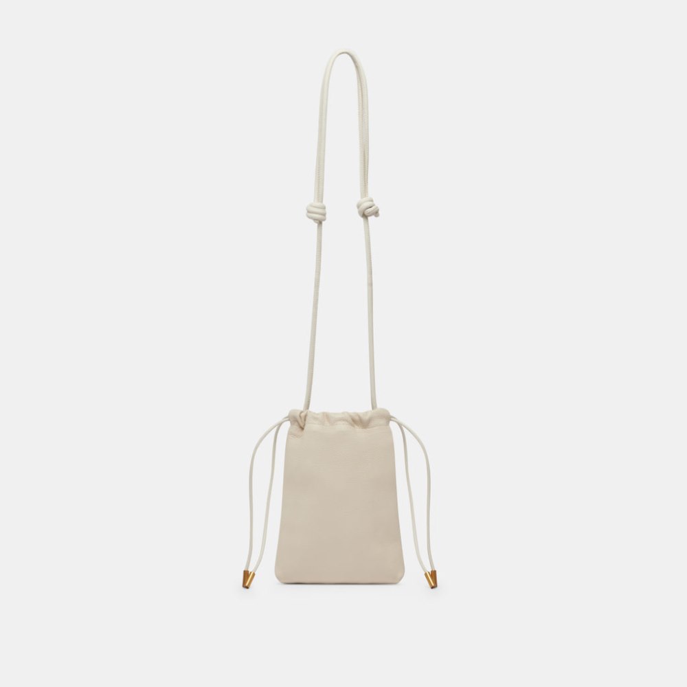Dolce Vita Evie Crossbody Pouch Ivory Pebble Leather Dolce Vita Evie Crossbody Pouch Ivory Pebble Leather