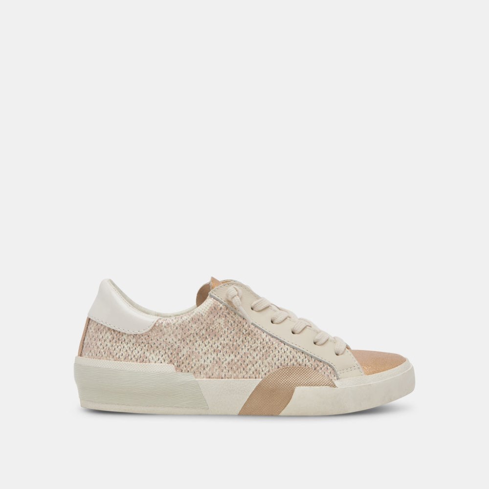 Dolce Vita Zina Sneakers Sand Embossed Leather