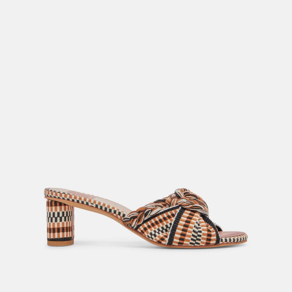 Dolce Vita Dallie Heels Tan Multi Woven Dolce Vita Dallie Heels Tan Multi Woven