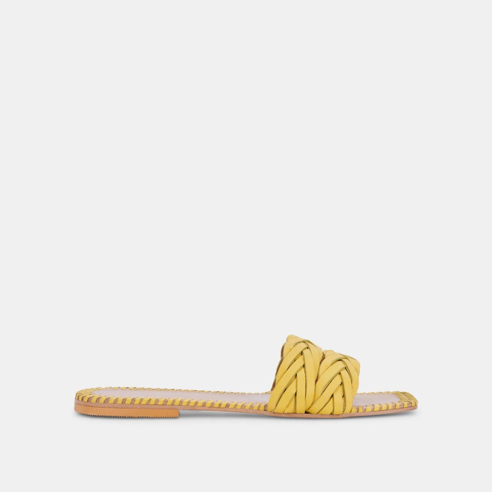 Dolce Vita Avanna Sandals Yellow Leather Dolce Vita Avanna Sandals Yellow Leather