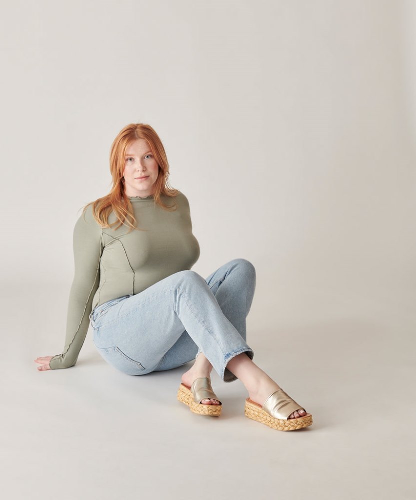 Dolce Vita Pablos Sandals Light Gold Metallic Leather