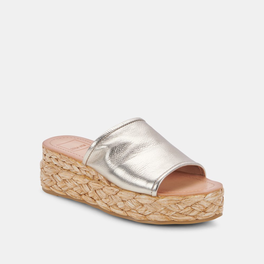 Dolce Vita Pablos Sandals Light Gold Metallic Leather