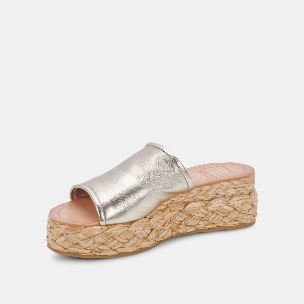 Dolce Vita Pablos Sandals Light Gold Metallic Leather