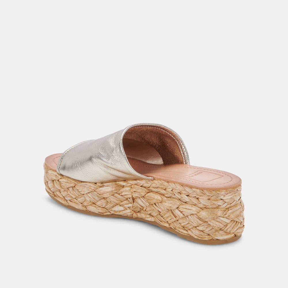 Dolce Vita Pablos Sandals Light Gold Metallic Leather