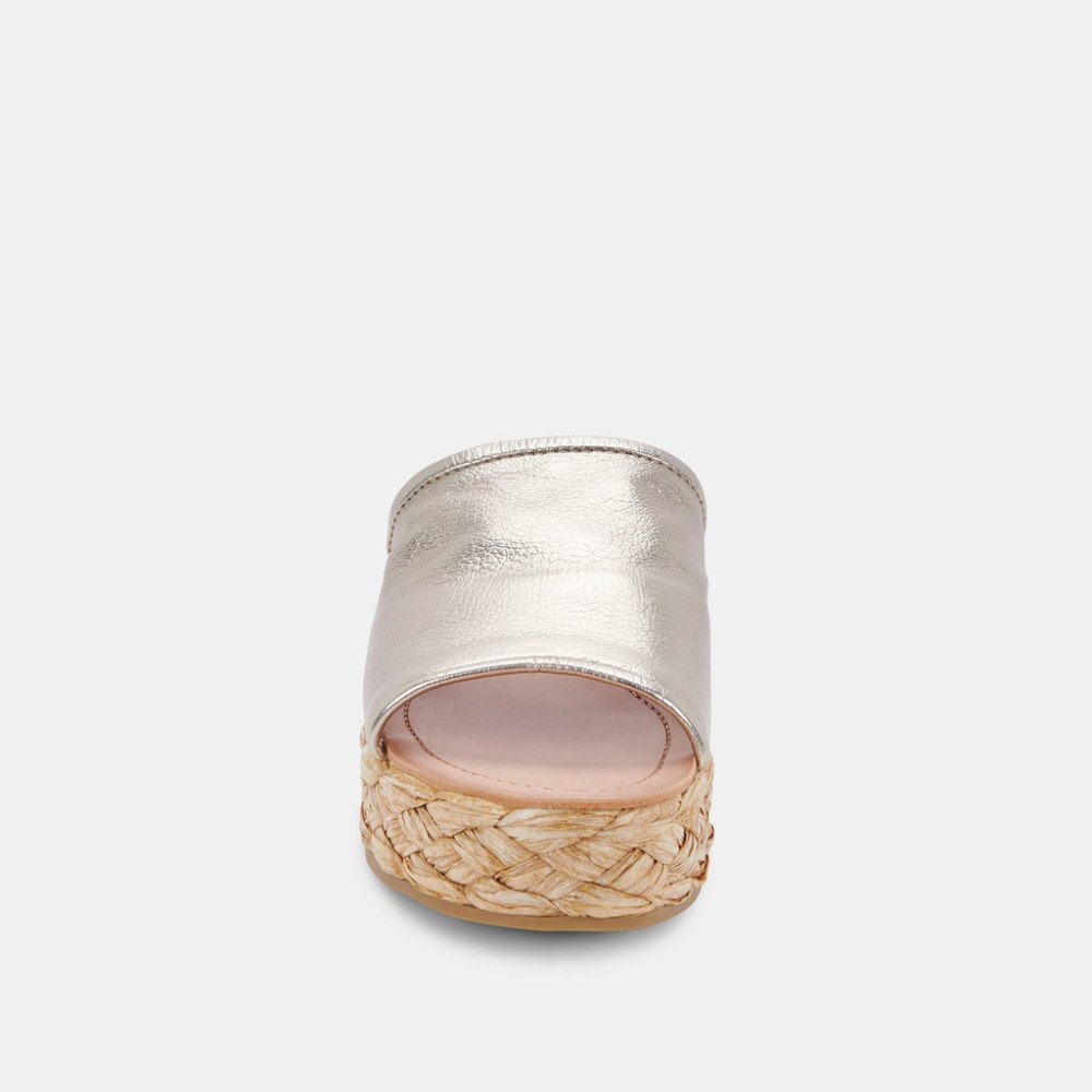 Dolce Vita Pablos Sandals Light Gold Metallic Leather