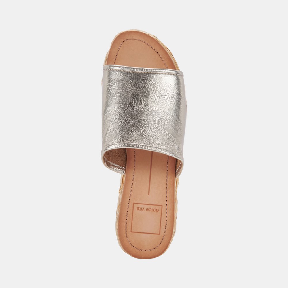 Dolce Vita Pablos Sandals Light Gold Metallic Leather