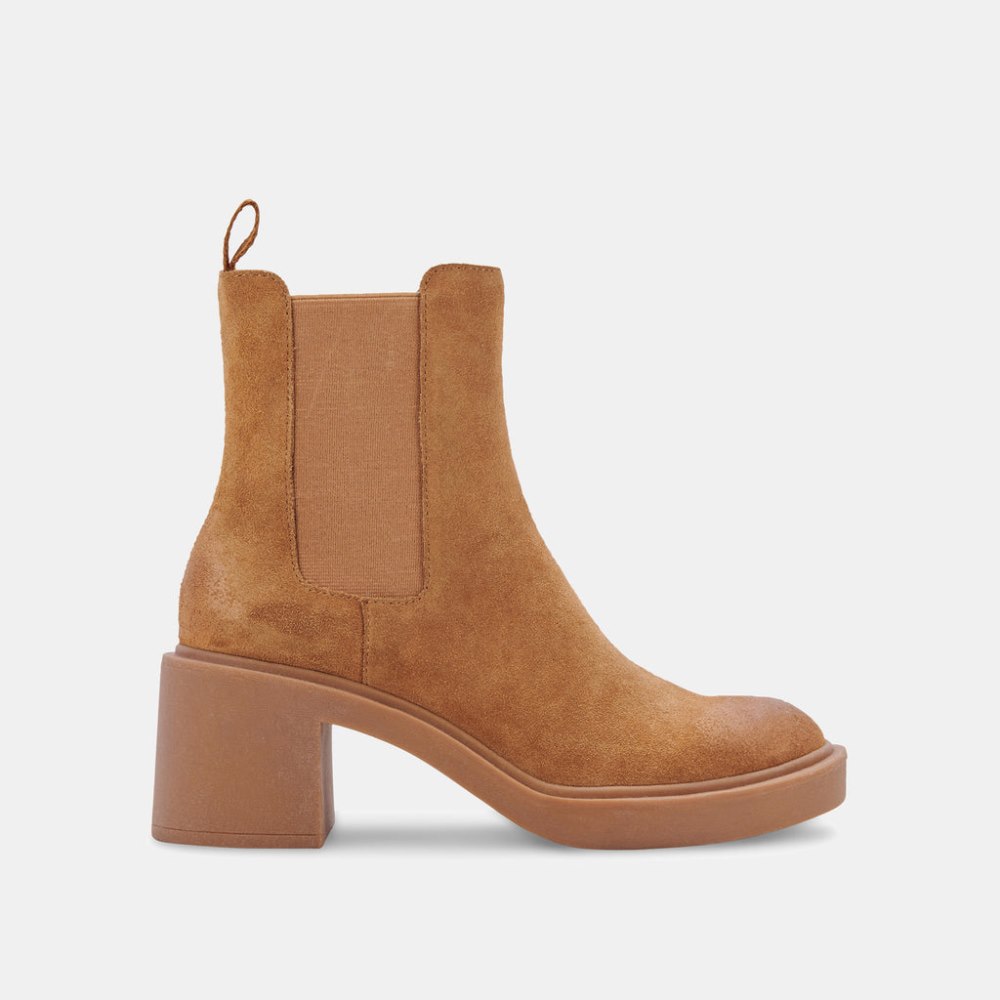 Dolce Vita Gunner Booties Brown Suede Dolce Vita Gunner Booties Brown Suede