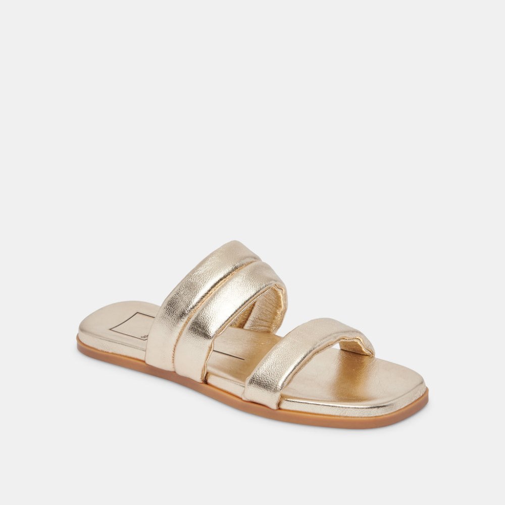 Dolce Vita Adore Sandals Gold Metallic Leather