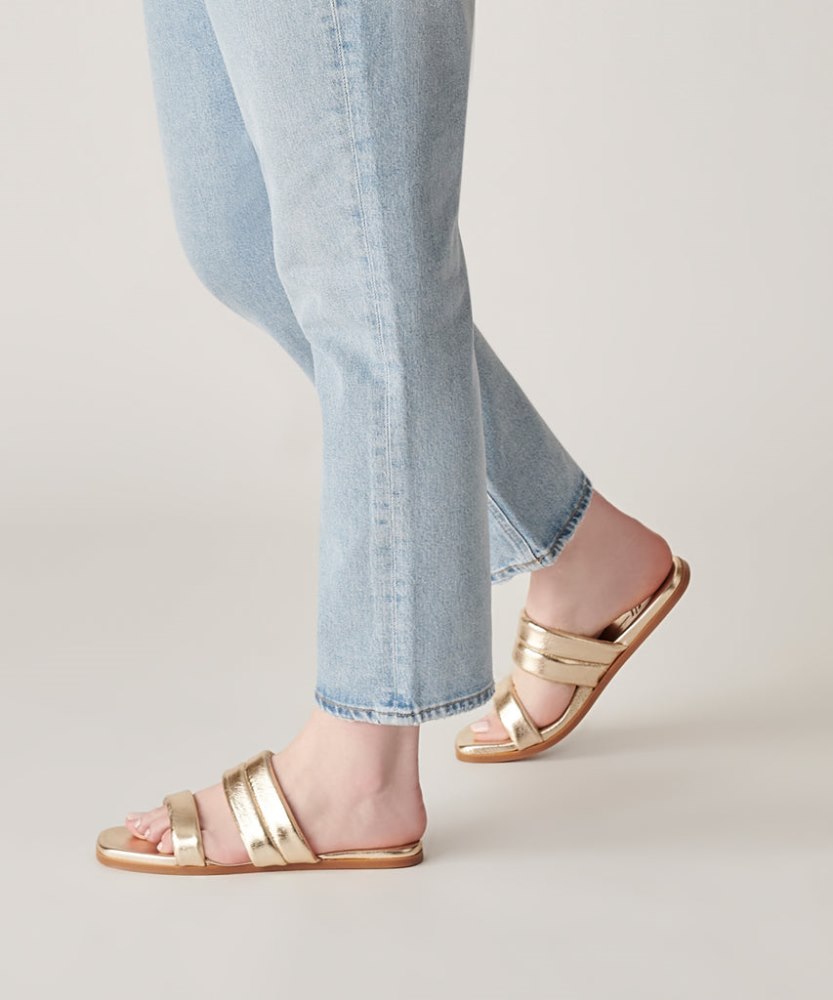 Dolce Vita Adore Sandals Gold Metallic Leather