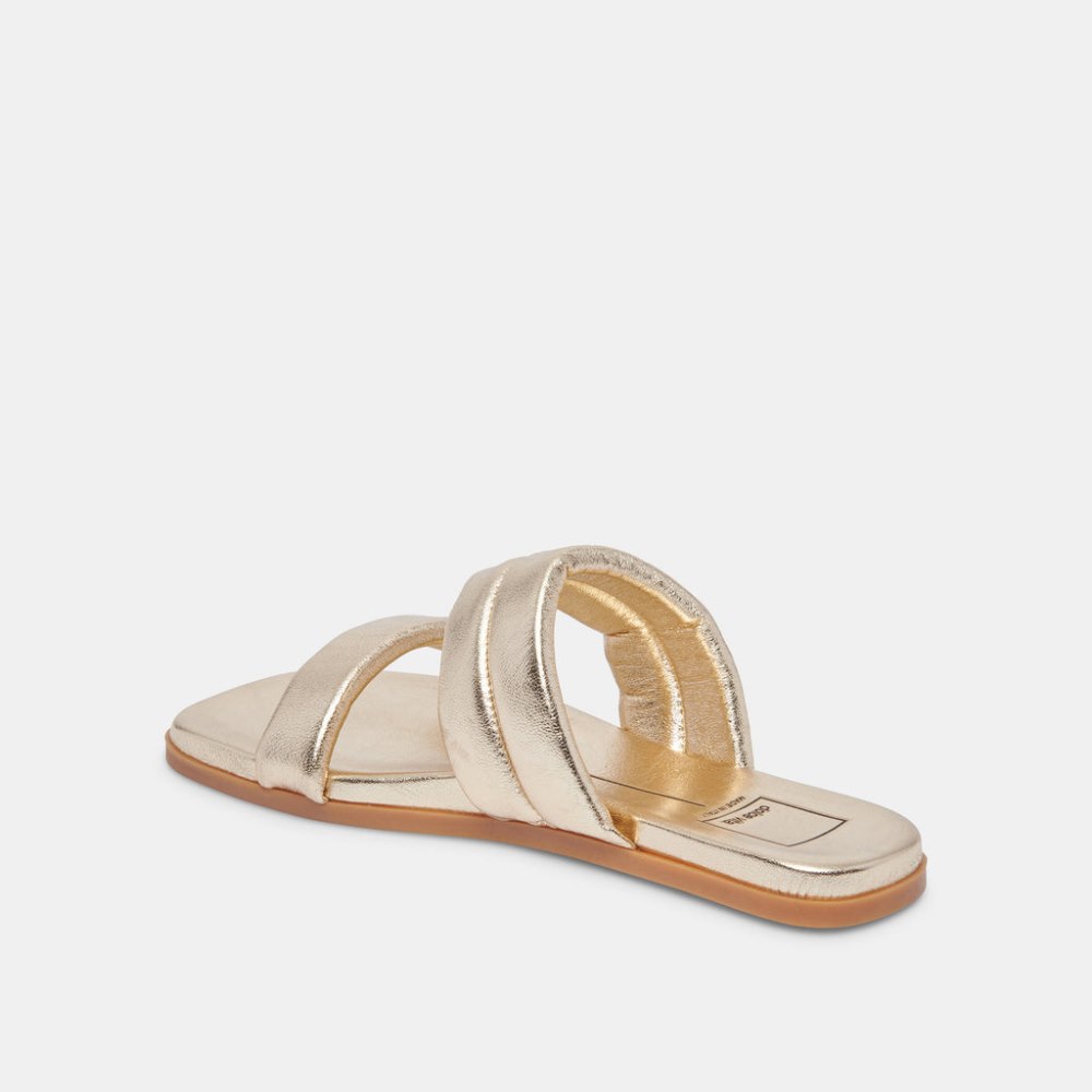 Dolce Vita Adore Sandals Gold Metallic Leather