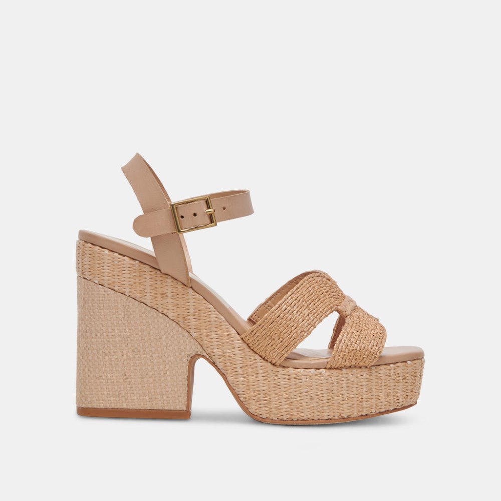 Dolce Vita Cale Heels Lt Natural Raffia Dolce Vita Cale Heels Lt Natural Raffia